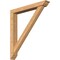 Ekena Millwork Traditional Traditional Smooth Bracket w/ Offset Brace, Western Red Cedar, 5 1/2"W x 40"D x 44"H BKT0604X40X44TRA01SWR - alternate 1